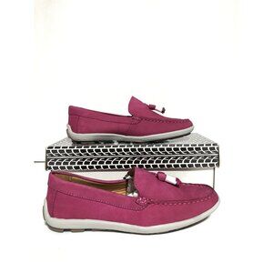 Driver Club USA Johnson Ave Pink Nubuck Leather Loafers Size 3 Little Kid/Youth